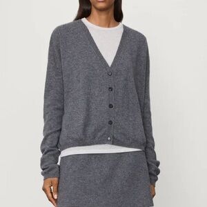 Lisa Yang Abby cashmere cardigan in grey